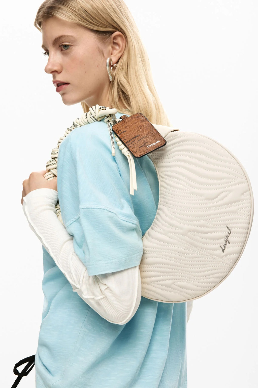 DESIGUAL Oval Bag With Embossing