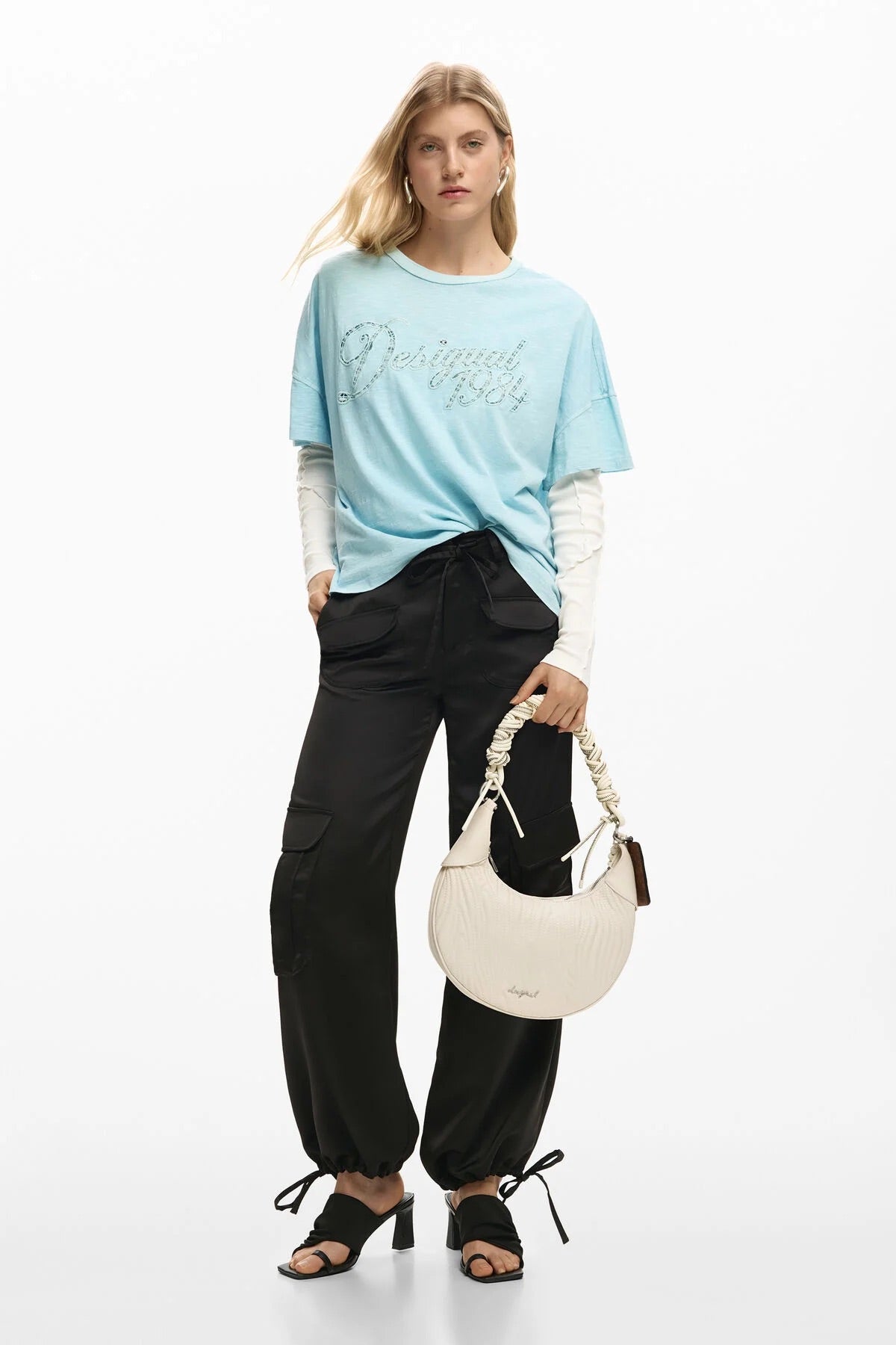 DESIGUAL Oval Bag With Embossing