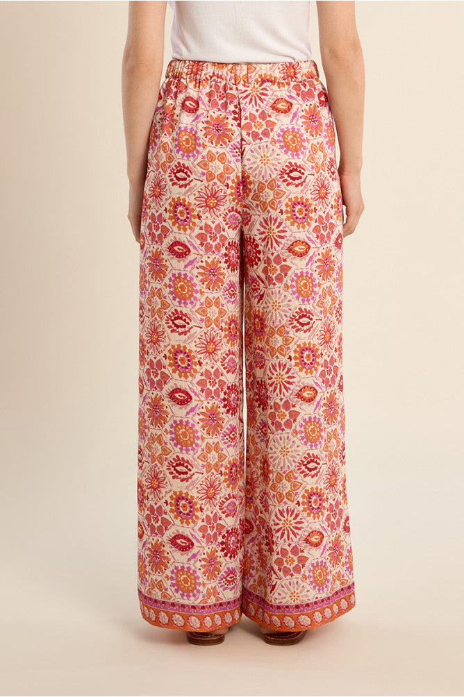 Wide printed pants
